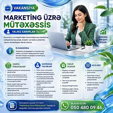 Marketoloq tələb olunur, İstənilən yaş, Təcrübəsiz lalafo.az -da Marketoloq tələb olunur, İstənilən yaş, Təcrübəsiz