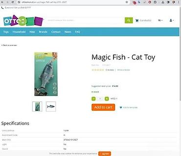 Oprema za kućne ljubimce: MAGIC FISH – pokretna interaktivna igračka za mačke - Imitira pokrete — 5