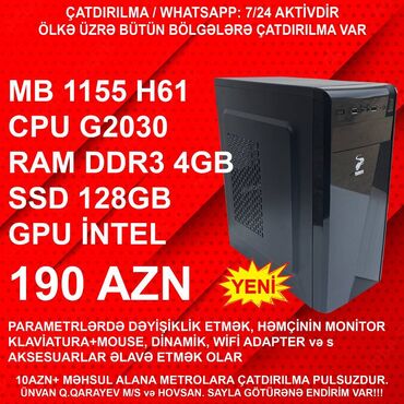 Masaüstü kompüterlər və iş stansiyaları: ⭐TƏK KEYS – 190 AZN ⭐22” Yeni Monitorla dəst – 300 AZN