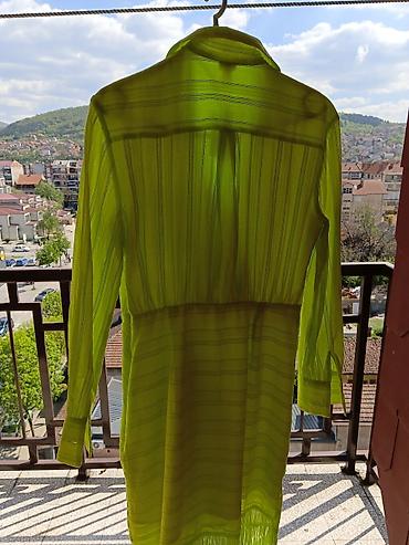Haljine: River haljina/kimono u jarko‑neon zelenoj zutoj boji. - Model — 4