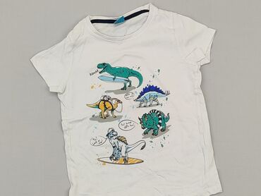 koszulka oversize biała: Koszulka, Little kids, 5-6 lat, 110-116 cm, stan - Dobry