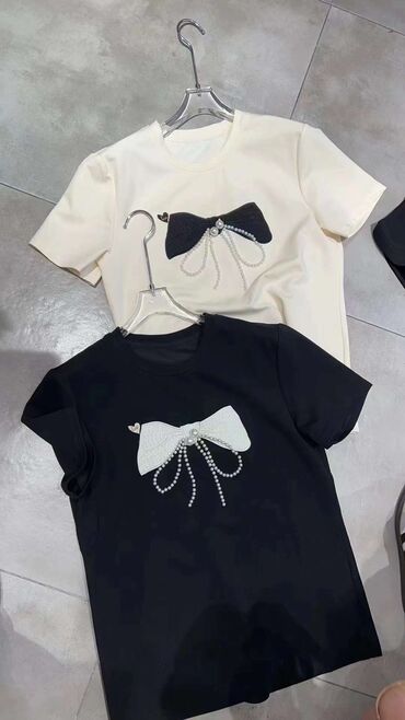 детский футболка: Детский топ, рубашка, цвет - Черный, Новый