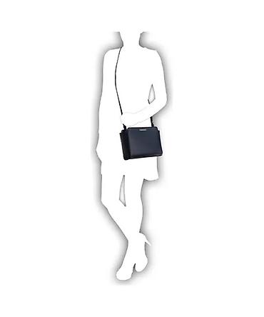 zelena torbica: Emporio Armani Saffiano ženska crossbody torba – crna - Materijal — 4