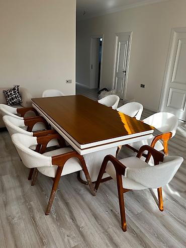stol acilan: Masa dəsti satılır 1500₼. 8 oturcağı var. Açılır. fabrik — 1