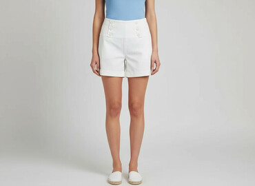c a spodnie damskie z wysokim stanem: Shorts for women, size L
