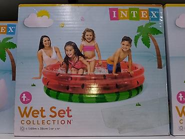 бассеины: Надувной детский бассейн Intex Wet Set Collection «Арбуз». - Диаметр — 1