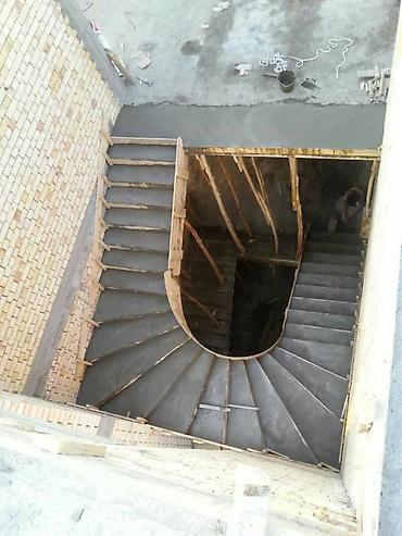 Бетонные лестницы: Бетонная лестница Для дома, Форма лестницы: Винтовая — 11