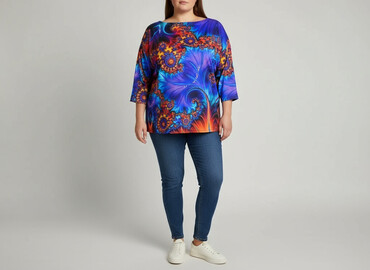 t shirty z długim rękawem damskie oversize: New Collection, Bluzka damska, rozmiar 8XL