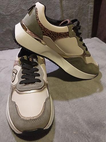 Women's Sneakers and athletic shoes: Ženske patike – modni chunky model - Dizajn: kombinacija bež/ekru sa — 4