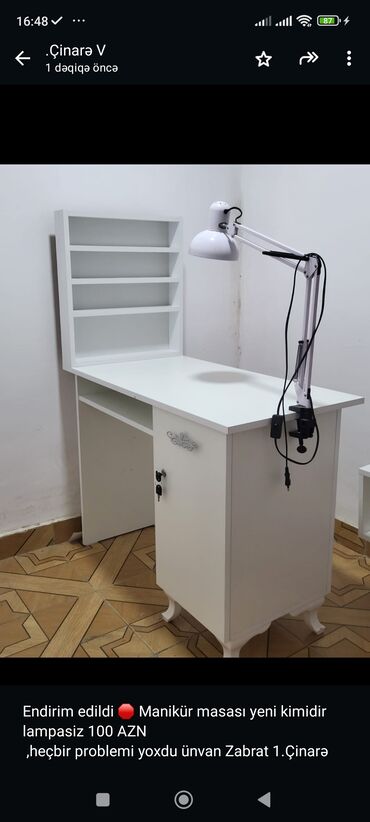stol salon: Endirim edildi 🛑 Manikür masası yeni kimidir lampasiz 100 AZN