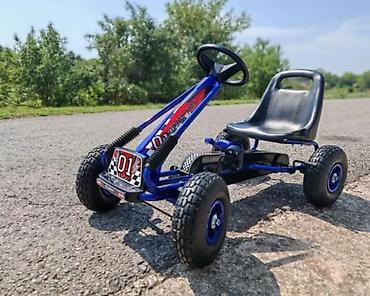 Dečije sportske igračke: Dečji pedalan karting „01“ - Robusna metalna konstrukcija - Podesivo — 9