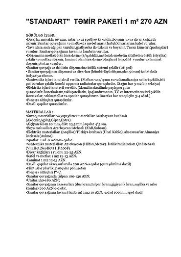 Təmir işləri: 🏠 NOVRUZA ÖZƏL ENDİRİM – STANDART TƏMİR PAKETİ Evinizi tam peşəkar — 22