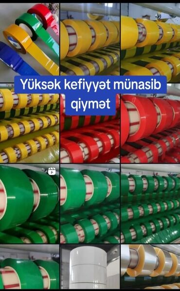 Tulumlar: Məhsul: Rəngli yapışqan lentlər (skotch) Təsvir: - Qablaşdırma