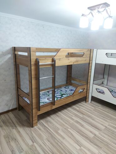 2 ярусные кровати бишкек в Кыргызстан | ДЕТСКИЕ КРОВАТИ: 2х ярусный кровать из российского лдсп размер 70 на 1.70 и на заказ