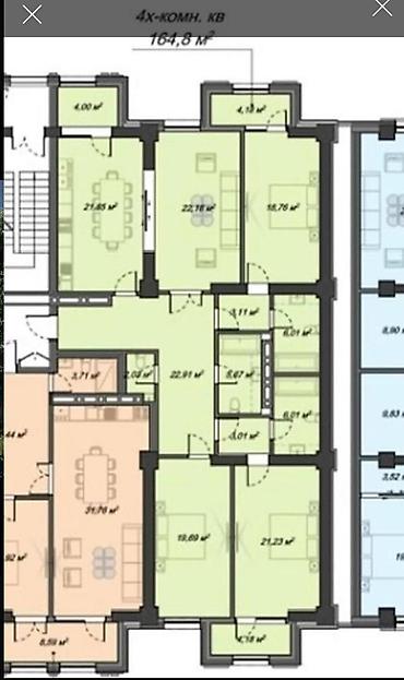 Продажа квартир: 4 комнаты, 164 м², Филармония Элитка, 3 этаж, ПСО (под самоотделку) — 4