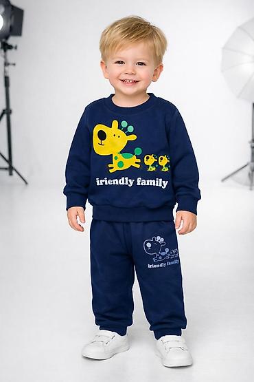 Комплекты одежды: Uşaq idman dəsti – “Friendly Family” printli - Komplekt: uzunqol — 2