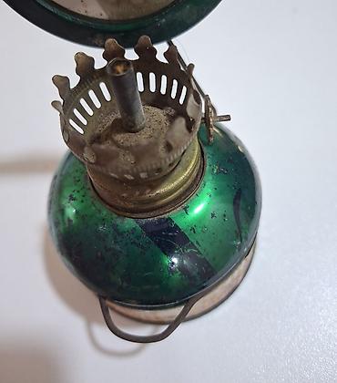 qedimi mebel: Kerosin/yağ lampası – güzgülü, metal korpuslu, kolleksiya üçün — 1
