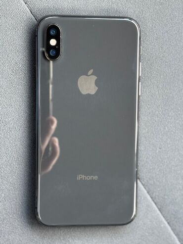 Apple iPhone: IPhone X, 64 GB, Space Gray, Barmaq izi, Face ID, Sənədlərlə