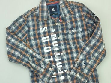 Shirts: Shirt 10 years, condition - Good, pattern - Cell, color - Blue