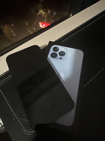 IPhone 13 Pro, Б/у, 128 ГБ, Sierra Blue, Зарядное устройство, Защитное стекло, Кабель, 75 %