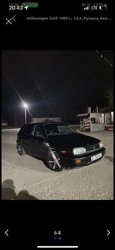 mini coper: Volkswagen Golf: 1993 г., 1.6 л, Механика, Бензин, Хэтчбэк — 6