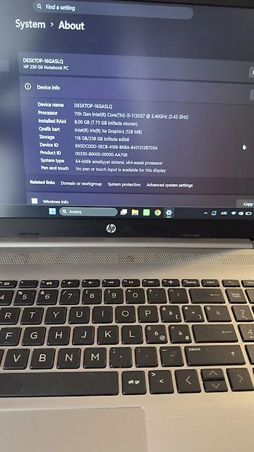 windows 10 pro: HP 250 G8 noutbuku özüm istifadə etmişəm ancaq ofis programları üçün — 1