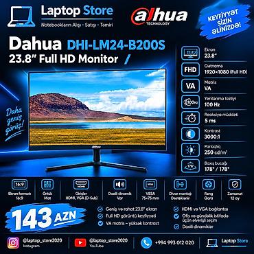 🖥️ Dahua 23.8” Monitor — Cəmi 143 AZN! 🔥 Keyfiyyətli görüntü, rahat