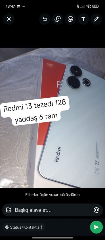 redmi not9 qiymeti: Xiaomi Redmi 13, 128 GB