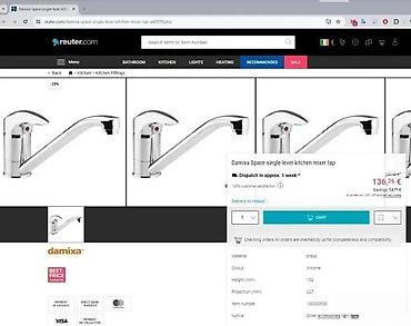 Slavine: Damixa Space jednoručna kuhinjska mešalica - Tip: slavina za — 1