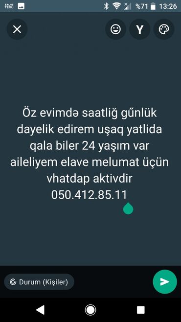 Dayələr: Öz evimdə dayelik edirem 24 yaşım var