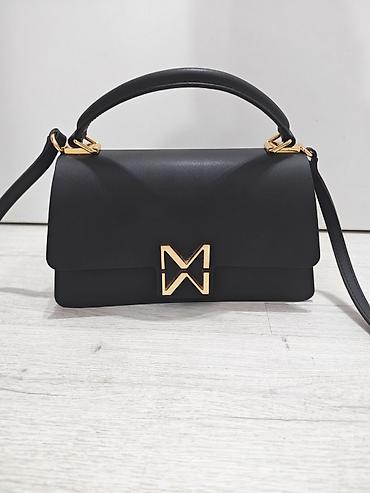 furla candy bag: Predivna crna MONA torba od prirodne junece koze Dimenzije - 25 x 13 — 2