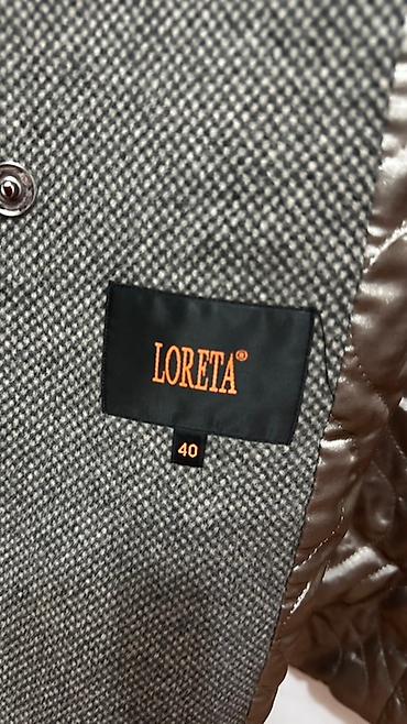 loreta пальто цены: Пальто, Классика, Зима, Твид, Длинная модель, С поясом, L — 4