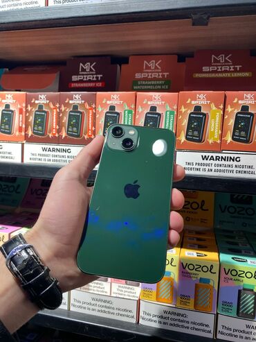 balaca telefonlar qiymeti: IPhone 13, 128 GB, Alpine Green, Face ID