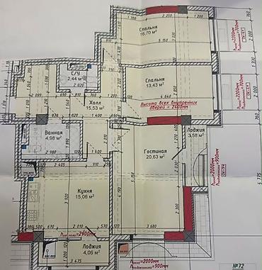 Продажа квартир: 3 комнаты, 100 м², Элитка, 10 этаж, ПСО (под самоотделку) — 2