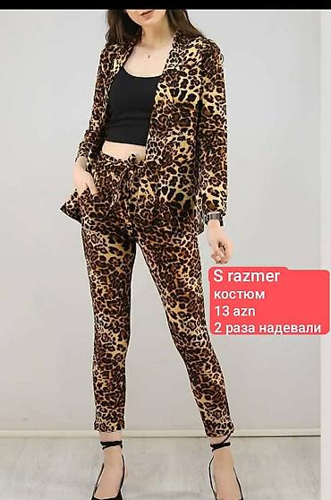 leopard: Leopard printli qadın kostyumu - Ölçü: S (etiketdə qeyd olunub) - — 1