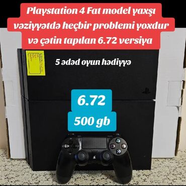 fat: Playstation 4 FAT modeol praşifka versiya yaddaşında 5 ədəd oyun var