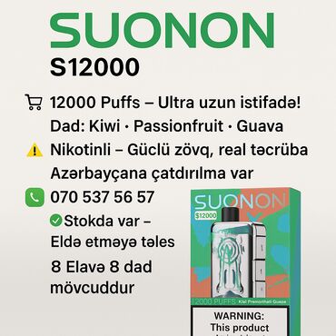 Qəlyan, vayp və aksesuarları: 12 k bol tustulu vape. 8dad movcuddur. Mehsullar aksizli ve