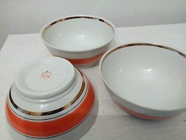 eşyalar: Sup qabları, rəng - Narıncı, Farfor, SSRİ — 3