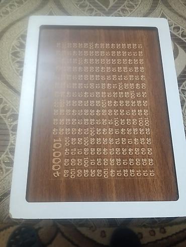 pul qutusu: Taxta “10.000” yığım qutusu (money saving challenge box) - Material — 1
