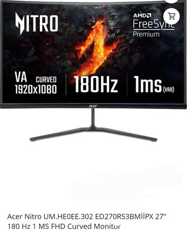 Monitorlar: Monitor acer odysey samsung korui aos istənilən brend model 4k qhd uhd — 10