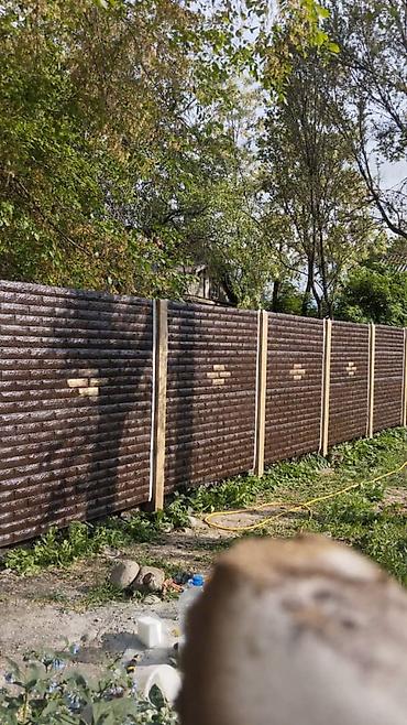 Бетонные еврозаборы: Декоративные железобетонные евро-ограждения (секции + столбы) - — 11