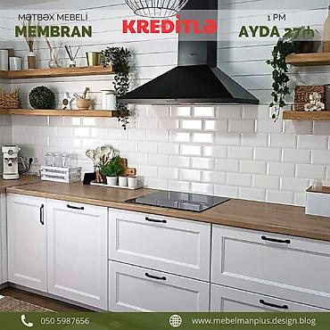 Sifarişlə mebel: Sifarişlə mətbəx dəsti, Özü çəkən petlələr, Sadə laminat, Kredit var, Pulsuz çatdırılma — 10