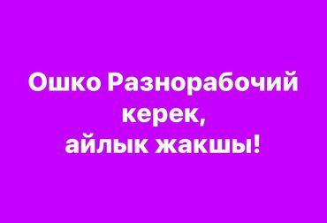 разнорабочий ищу работу: Талап кылынат Ар түрдүү жумуштарды жасаган жумушчу, Төлөм Бир айда эки жолу, Тажрыйбасыз