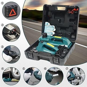 Инструменты для авто: Электрический Домкрат + Шуруповерт для колес Electric Jack 2 в 1 цена — 9