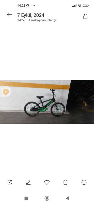 velosiped ucun isiqlar: Yeni İki təkərli Uşaq velosipedi 22", sürətlərin sayı: 20, Ünvandan götürmə