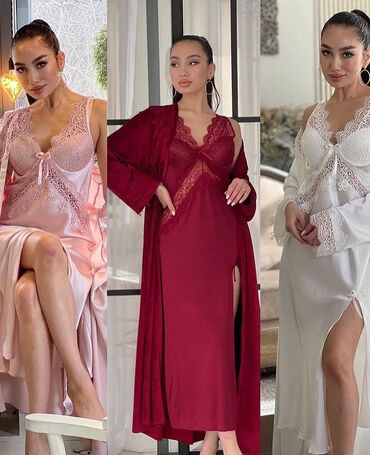 Пеньюары: ⠀пеньюары двойки СО СКИДКОЙ! Вместо 2600 за 2000 сомов ⠀ Комплект — 5