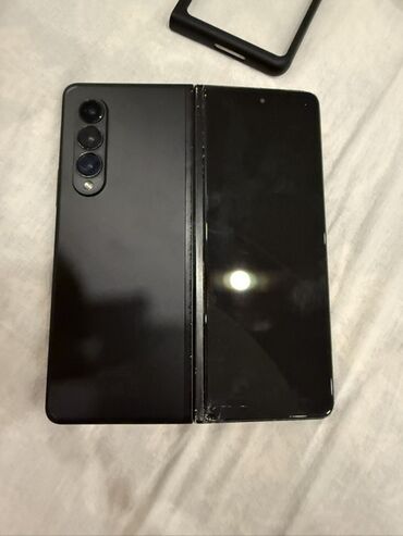 ultra wide: Samsung Galaxy Z Fold 3, Колдонулган, 512 ГБ, түсү - Кара, 1 SIM, 2 SIM