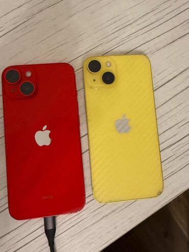 iphone xr цена в бишкеке бу: IPhone 14, Колдонулган, 128 ГБ, Сары, 92 %