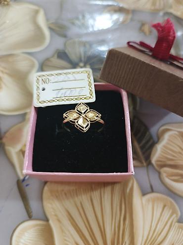 toy makyaji: Toy, Üzük, Tiffany, Sarı qızıl, 585 Əyar, Qaşsız — 2