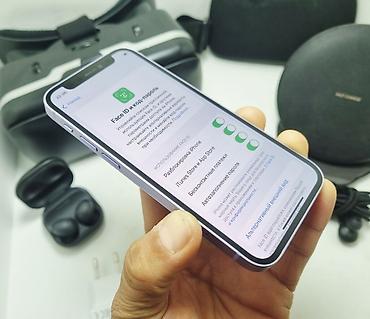 Apple iPhone: IPhone 12 mini, Б/у, 128 ГБ, Синий, Кабель, 91 % — 22